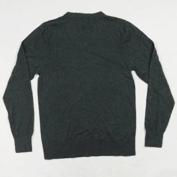 Goodfellow Men's Charcoal Gray Heather Ebony V-Neck  Pullover Sweater - Picture 3 of 4